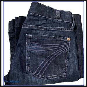 7 for mankind dojo dark wash boot cut jeans